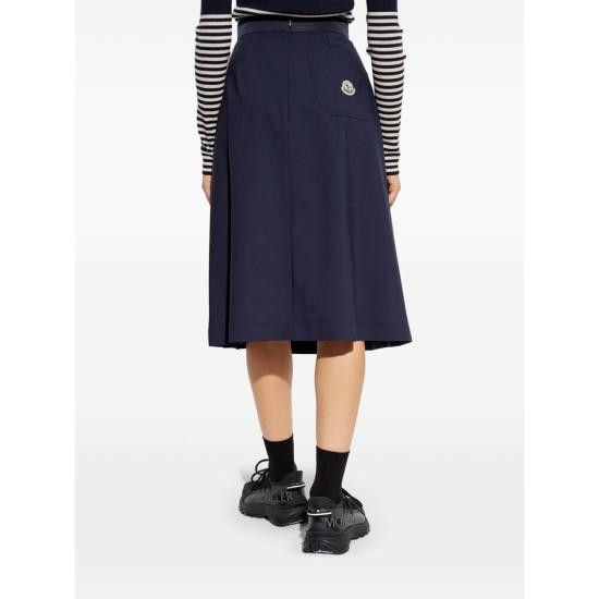 Moncler MONCLER Women Mid Skirts 54AUD 2D000 07 774 BLUE Size 28" / US 6 / IT 42 - 2 Thumbnail