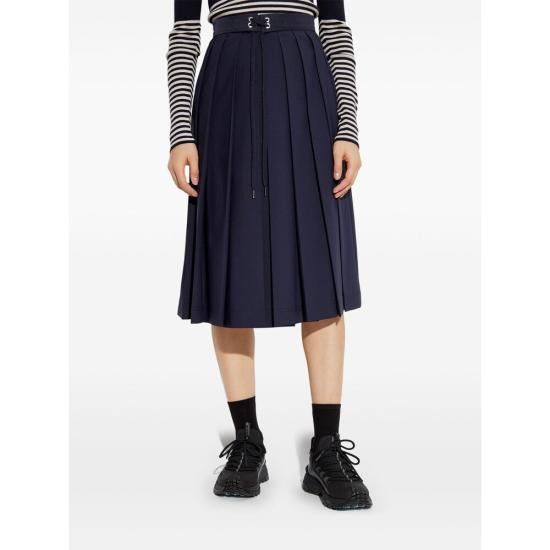 Moncler MONCLER Women Mid Skirts 54AUD 2D000 07 774 BLUE Size 28" / US 6 / IT 42 - 5 Thumbnail