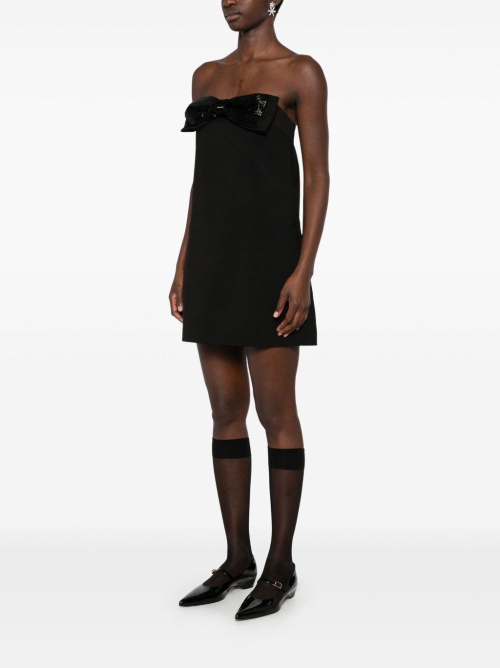 Self-Portrait BOW DETAIL MINI DRESS Size M / US 6-8 / IT 42-44 - 3 Thumbnail