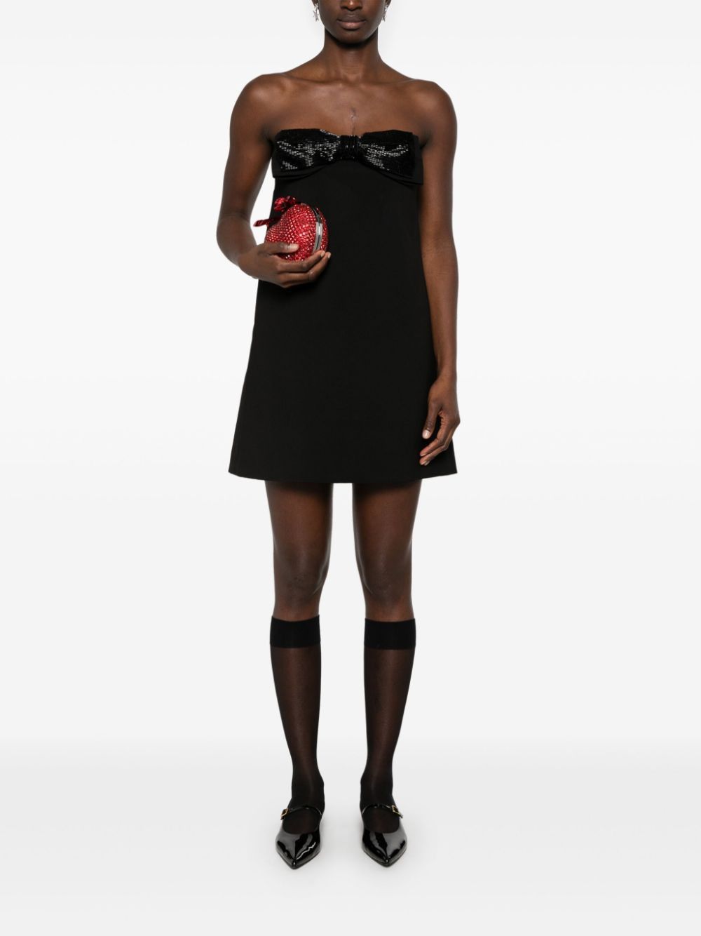 Self-Portrait BOW DETAIL MINI DRESS Size M / US 6-8 / IT 42-44 - 2 Thumbnail