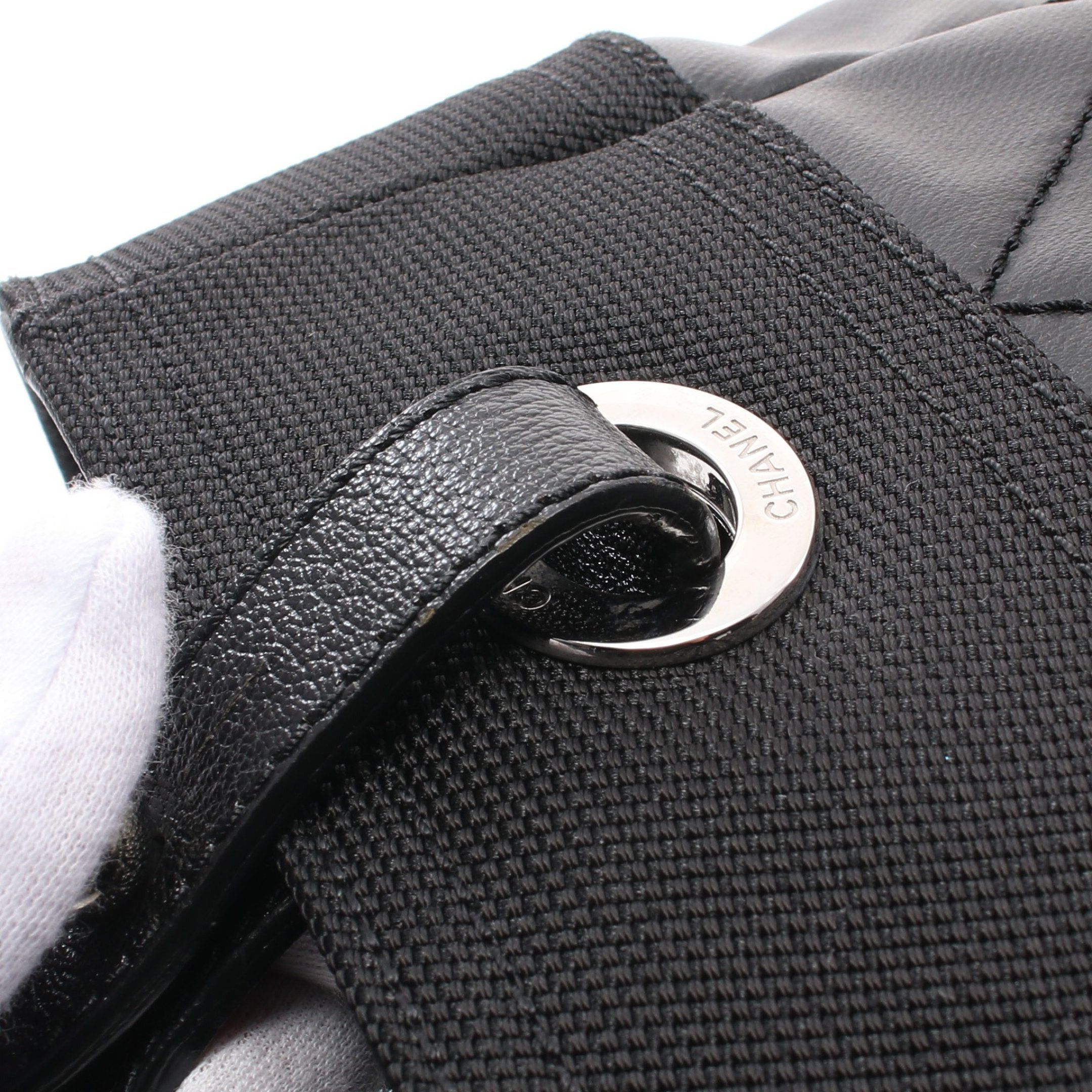 Chanel Chanel Paris Biarritz Pm Handbag Tote Bag Coated Canvas Leather Black Silver Hardware Size ONE SIZE - 9 Thumbnail