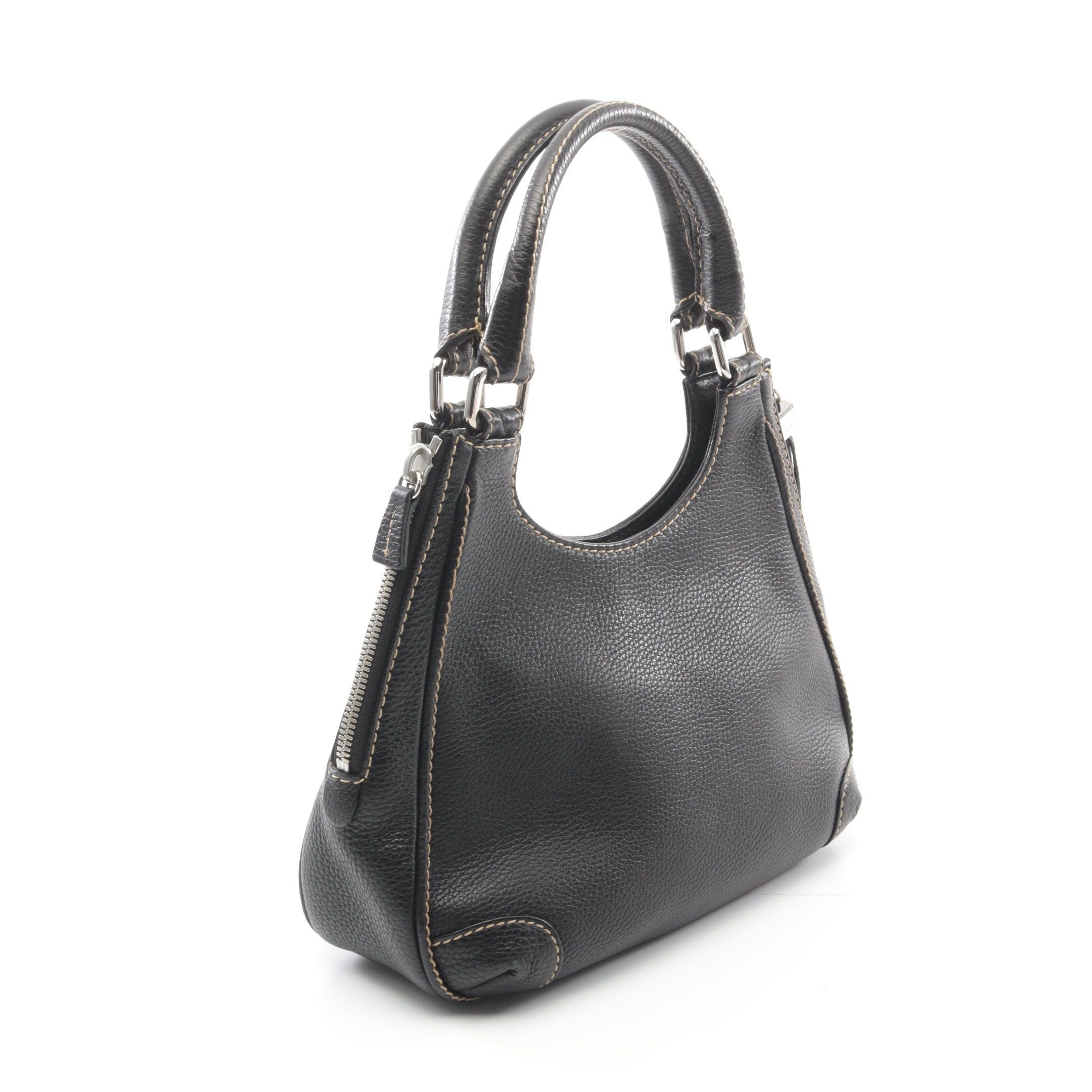 Chanel Chanel Logo Fringe Handbag Leather Black Silver Hardware Tassel Size ONE SIZE - 2 Thumbnail