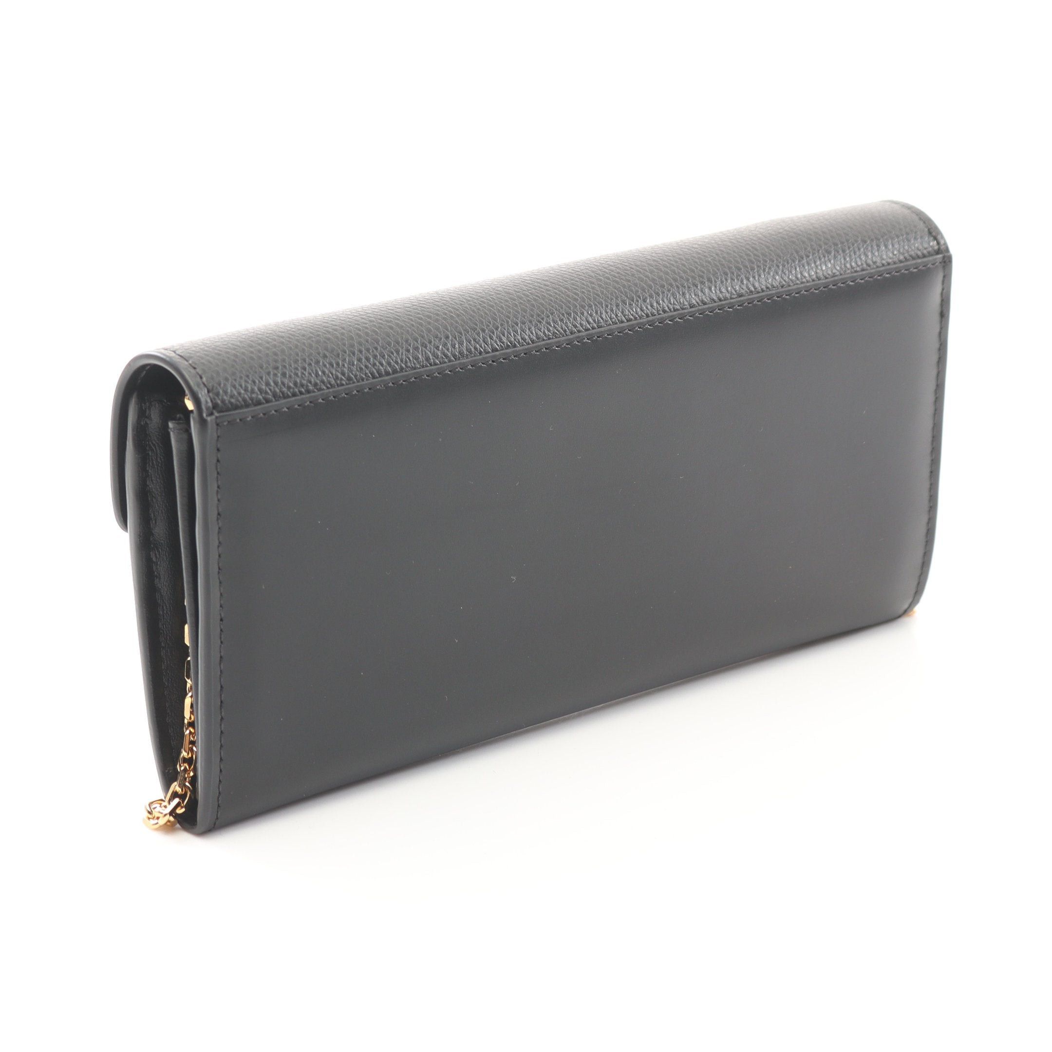Fendi Fendi Ff Diamond Chain Wallet Leather Black Size ONE SIZE - 2 Thumbnail