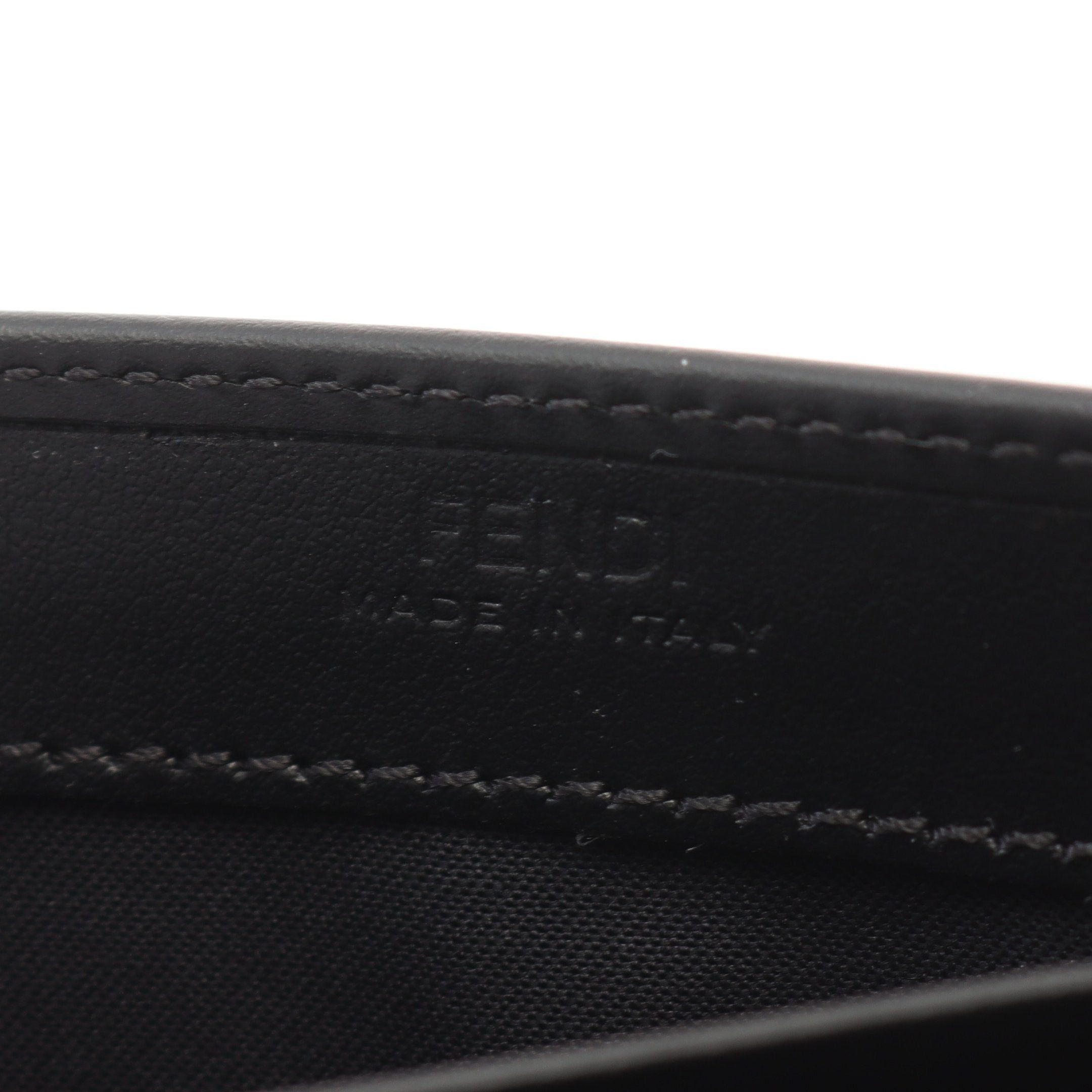 Fendi Fendi Ff Diamond Chain Wallet Leather Black Size ONE SIZE - 4 Thumbnail