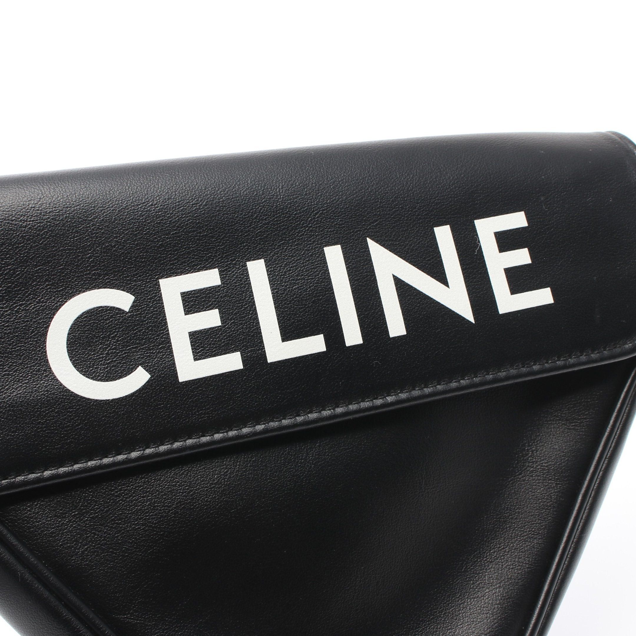 Celine Celine Triangle Bag Shoulder Leather Black Size ONE SIZE - 4 Thumbnail