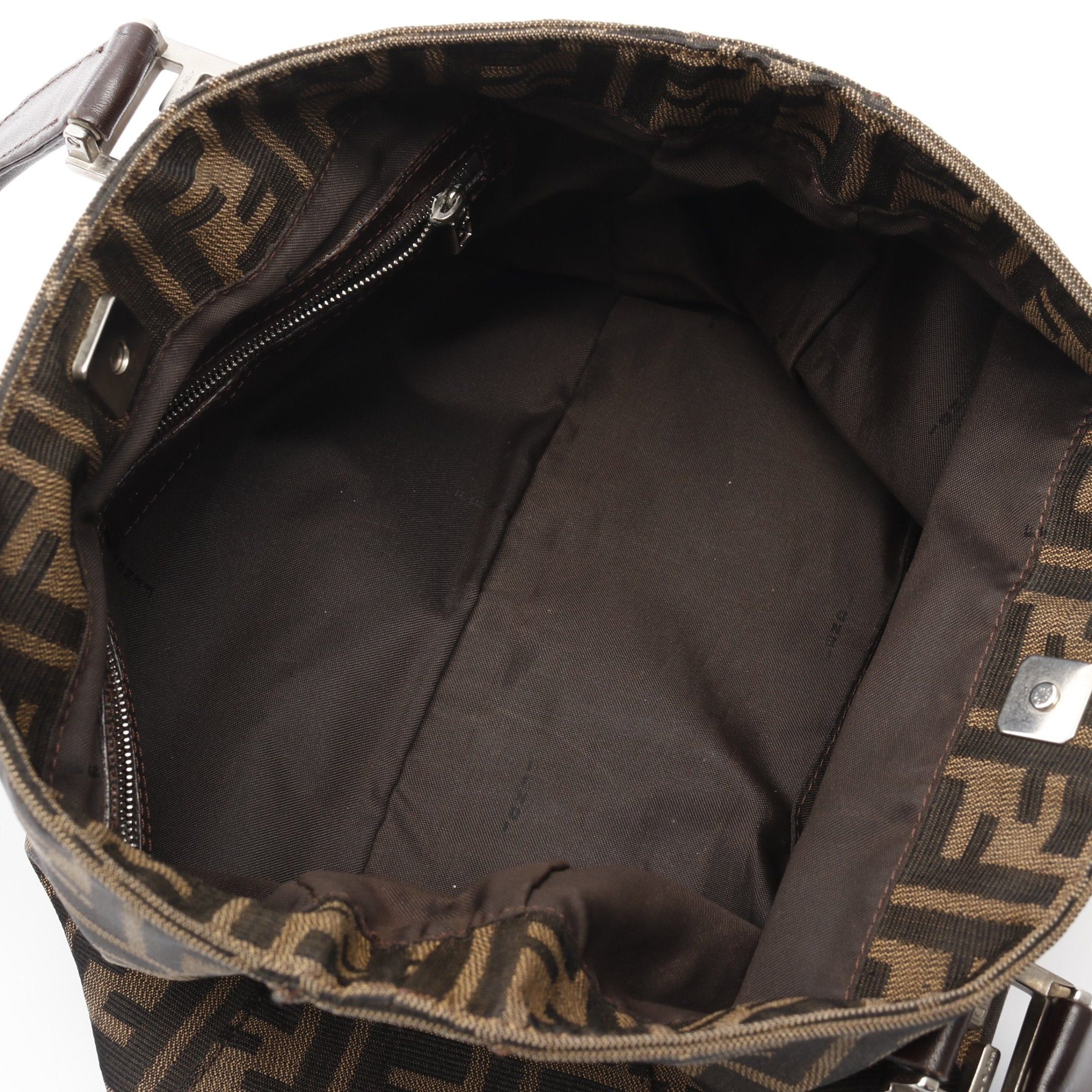 Fendi Fendi Zucca Handbag Tote Bag Canvas Brown Dark Size ONE SIZE - 3 Thumbnail
