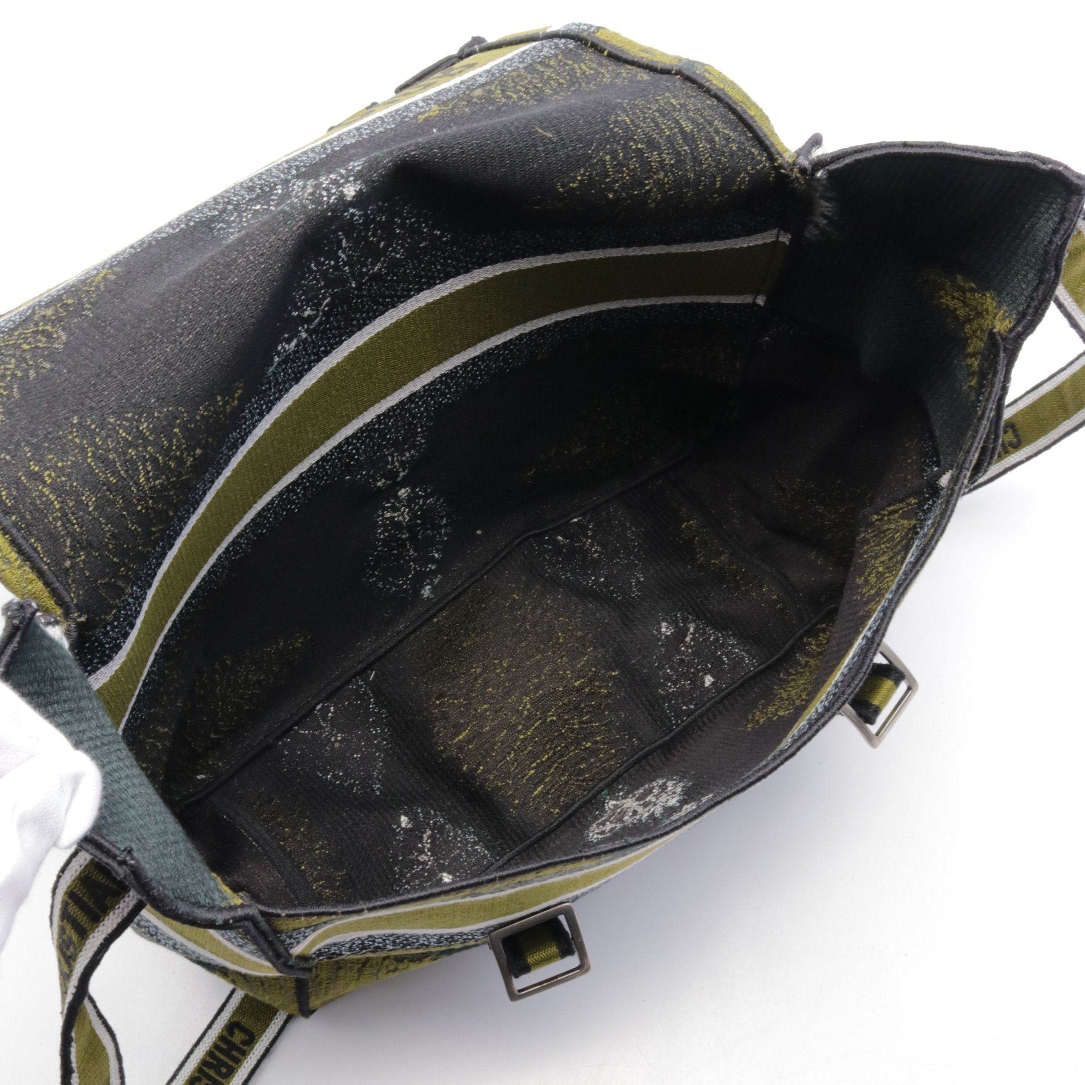 Dior Dior Dior Camp Shoulder Bag Canvas Khaki Green Dark Multicolor Size ONE SIZE - 3 Thumbnail