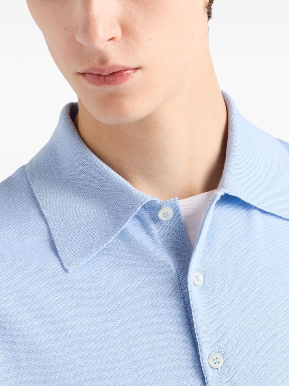 Prada LOGO WOOL POLO SHIRT Size US L / EU 52-54 / 3 - 4 Thumbnail