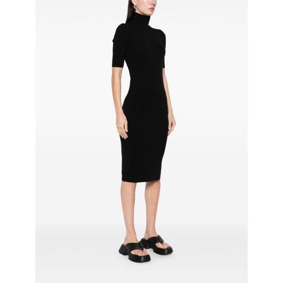 Calvin Klein CALVIN KLEIN Women Dresses K20K208108 BLACK Size L / US 10 / IT 46 - 4 Thumbnail