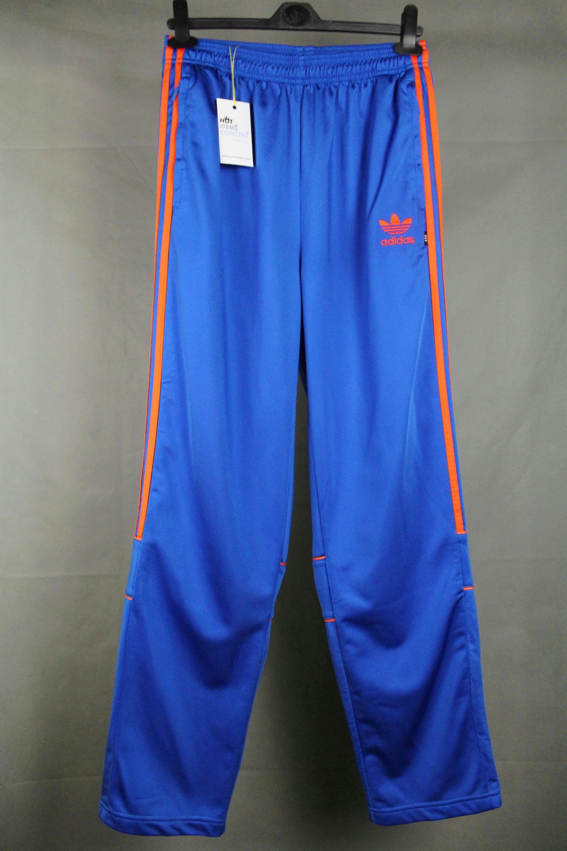 Adidas Vintage Adidas Originals Blue/Orange 3 Stripes Men’s Sweat Pants ...