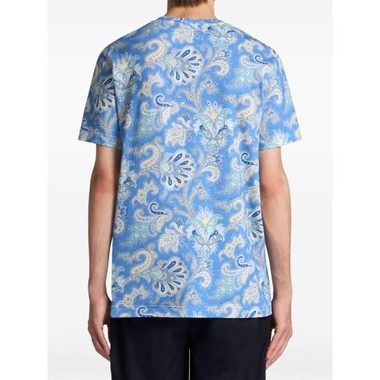 Etro ETRO Men T-Shirts AK584 MRMA0002 X0880 BLUE Size US XL / EU 56 / 4 - 4 Thumbnail