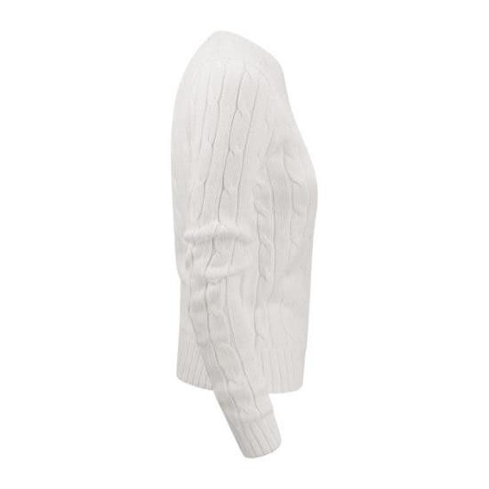 Polo Ralph Lauren POLO RALPH LAUREN Women Sweater 211891640 WHITE Size L / US 10 / IT 46 - 3 Thumbnail