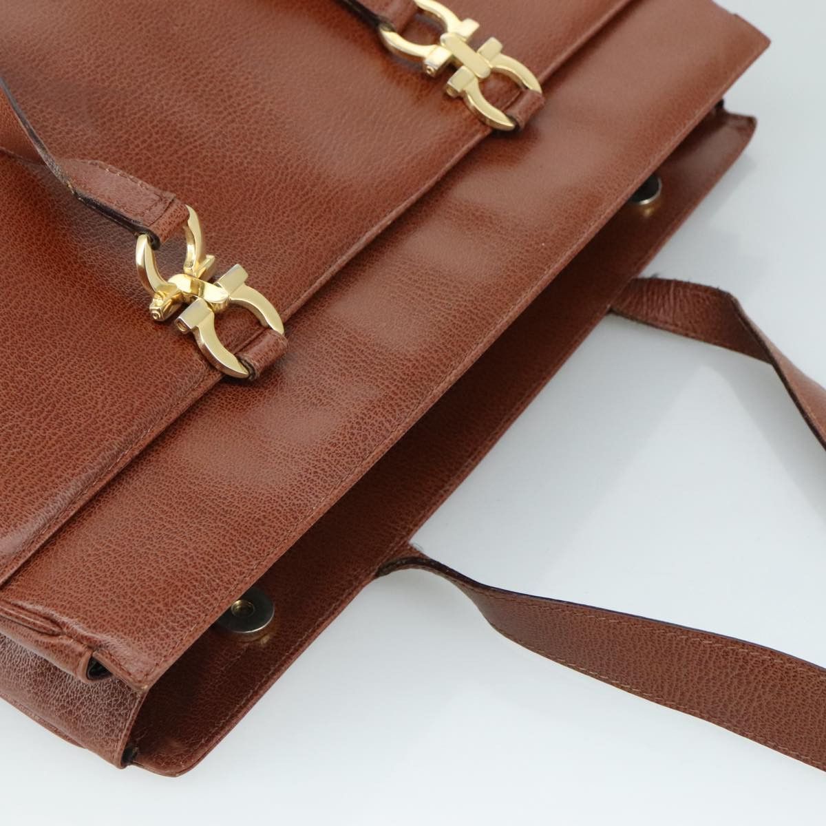 Salvatore Ferragamo Brown Leather Tote Bag (Pre-Owned) Size ONE SIZE - 11 Thumbnail