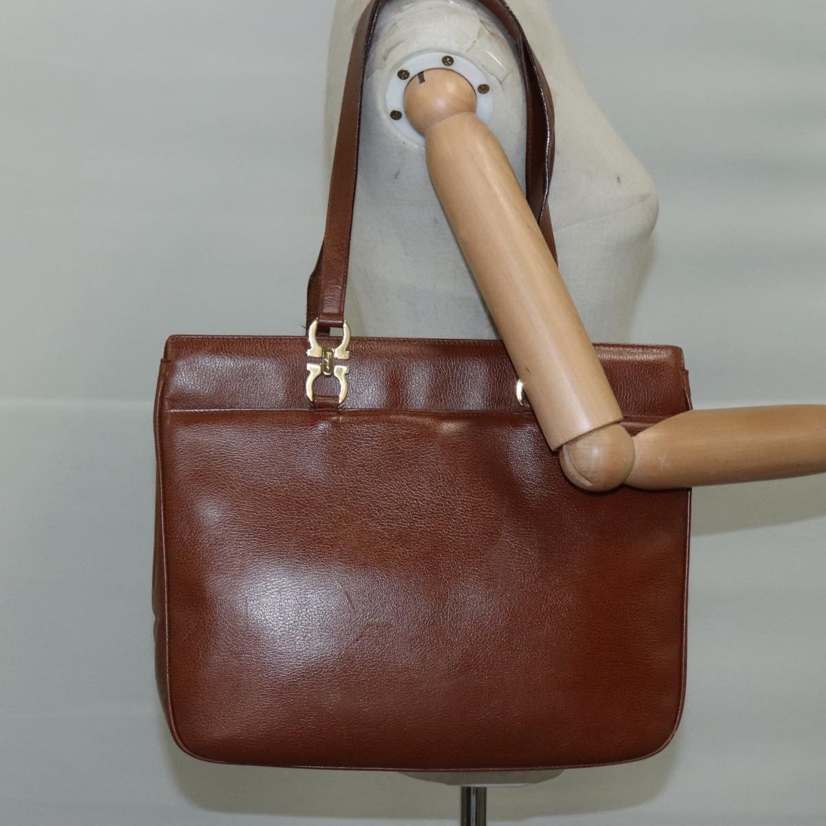 Salvatore Ferragamo Brown Leather Tote Bag (Pre-Owned) Size ONE SIZE - 14 Thumbnail