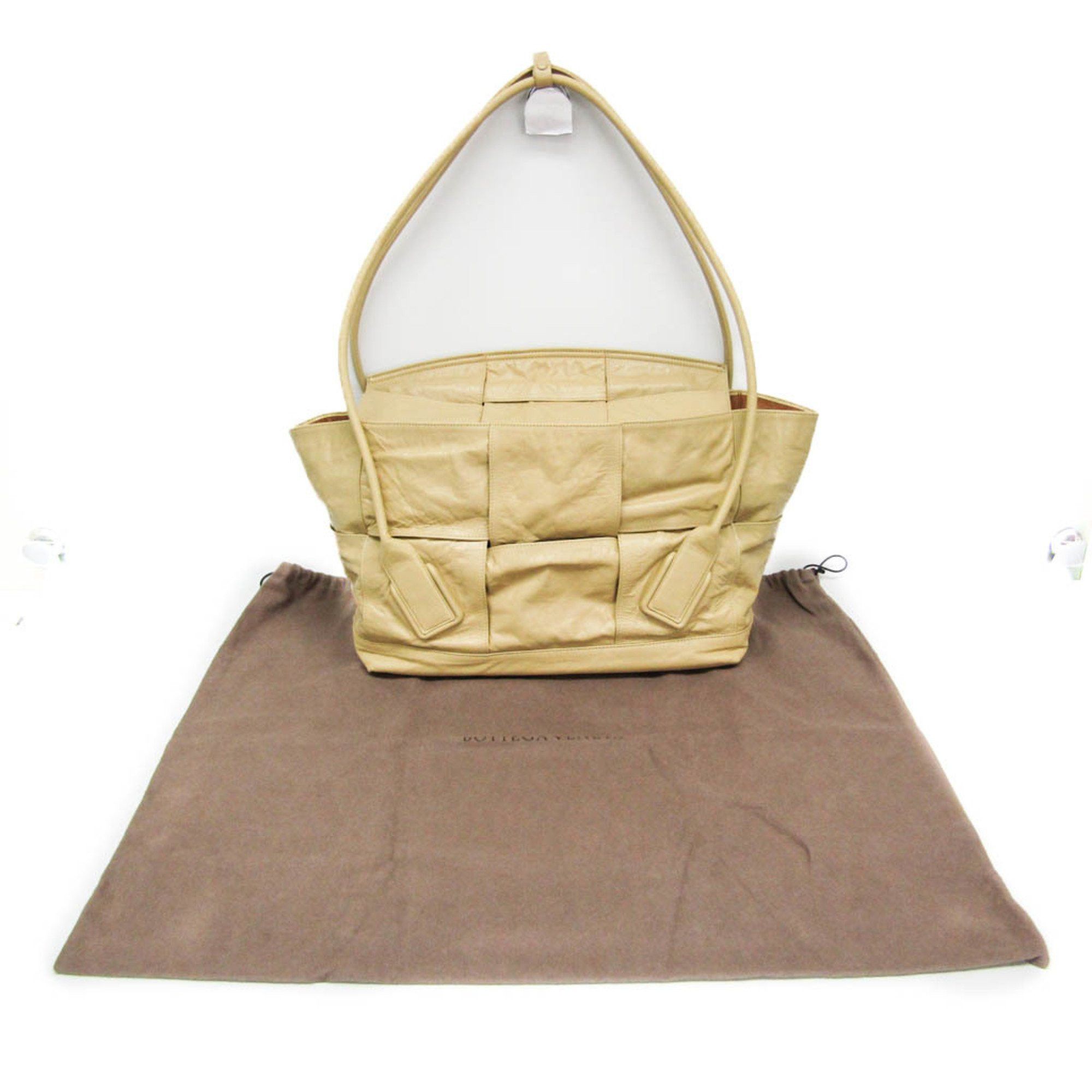 Bottega Veneta Arco Beige Leather Tote Bag (Pre-Owned) Size ONE SIZE - 15 Thumbnail