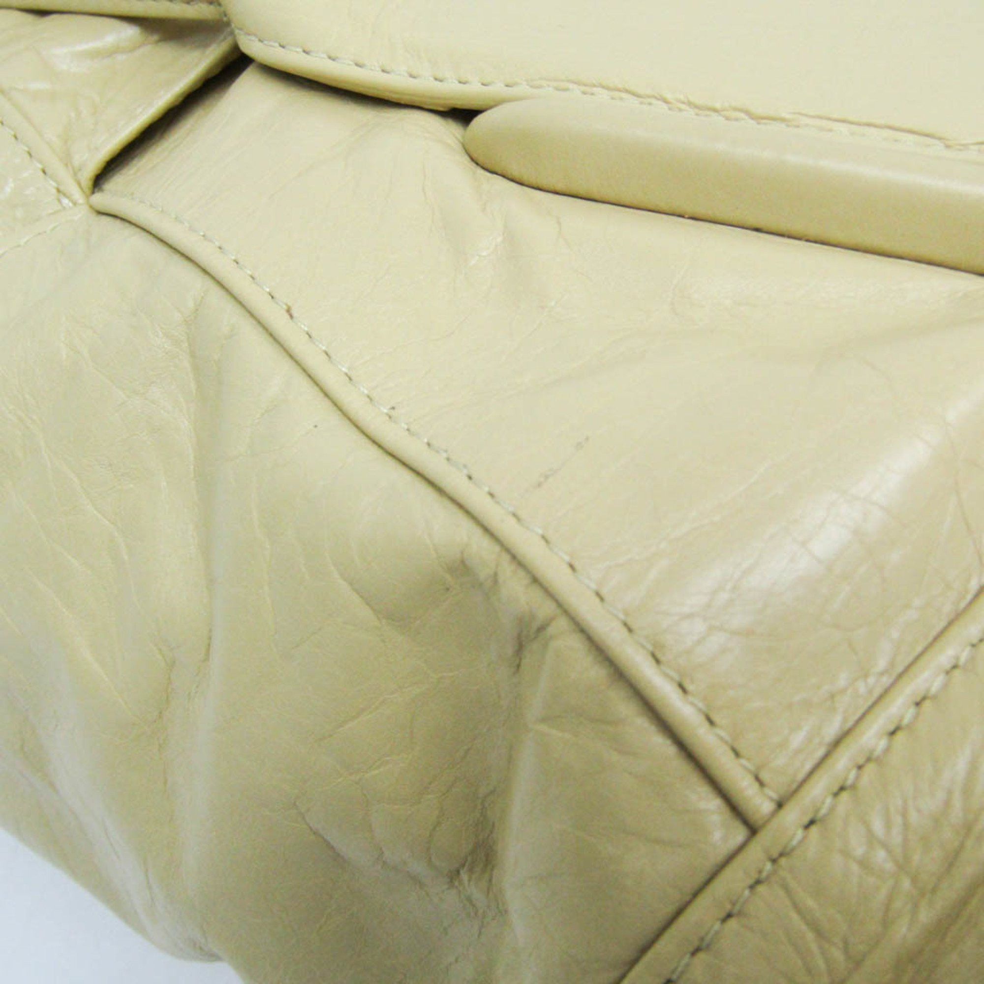 Bottega Veneta Arco Beige Leather Tote Bag (Pre-Owned) Size ONE SIZE - 6 Thumbnail