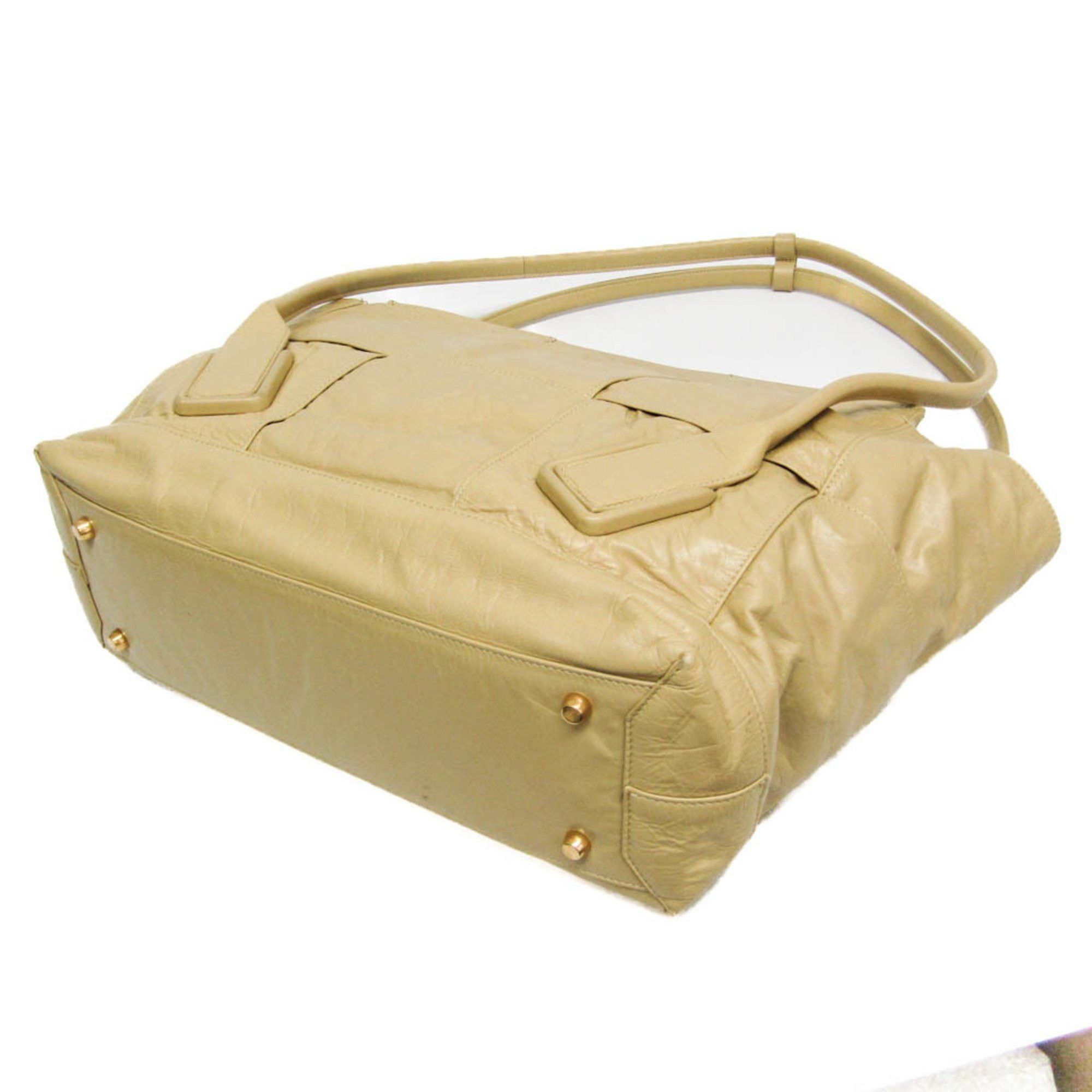 Bottega Veneta Arco Beige Leather Tote Bag (Pre-Owned) Size ONE SIZE - 2 Thumbnail