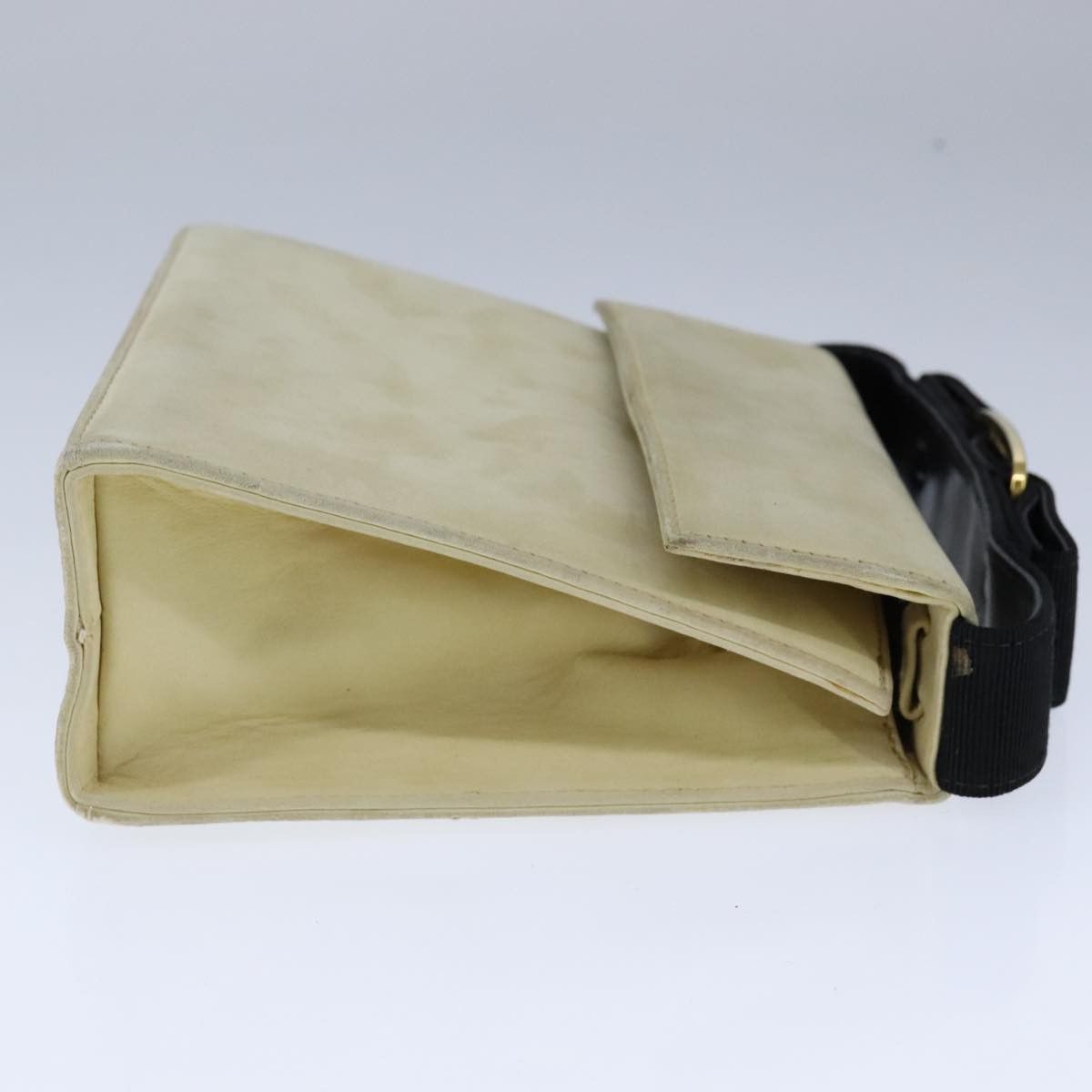Salvatore Ferragamo Vara Beige Suede Handbag (Pre-Owned) Size ONE SIZE - 4 Thumbnail