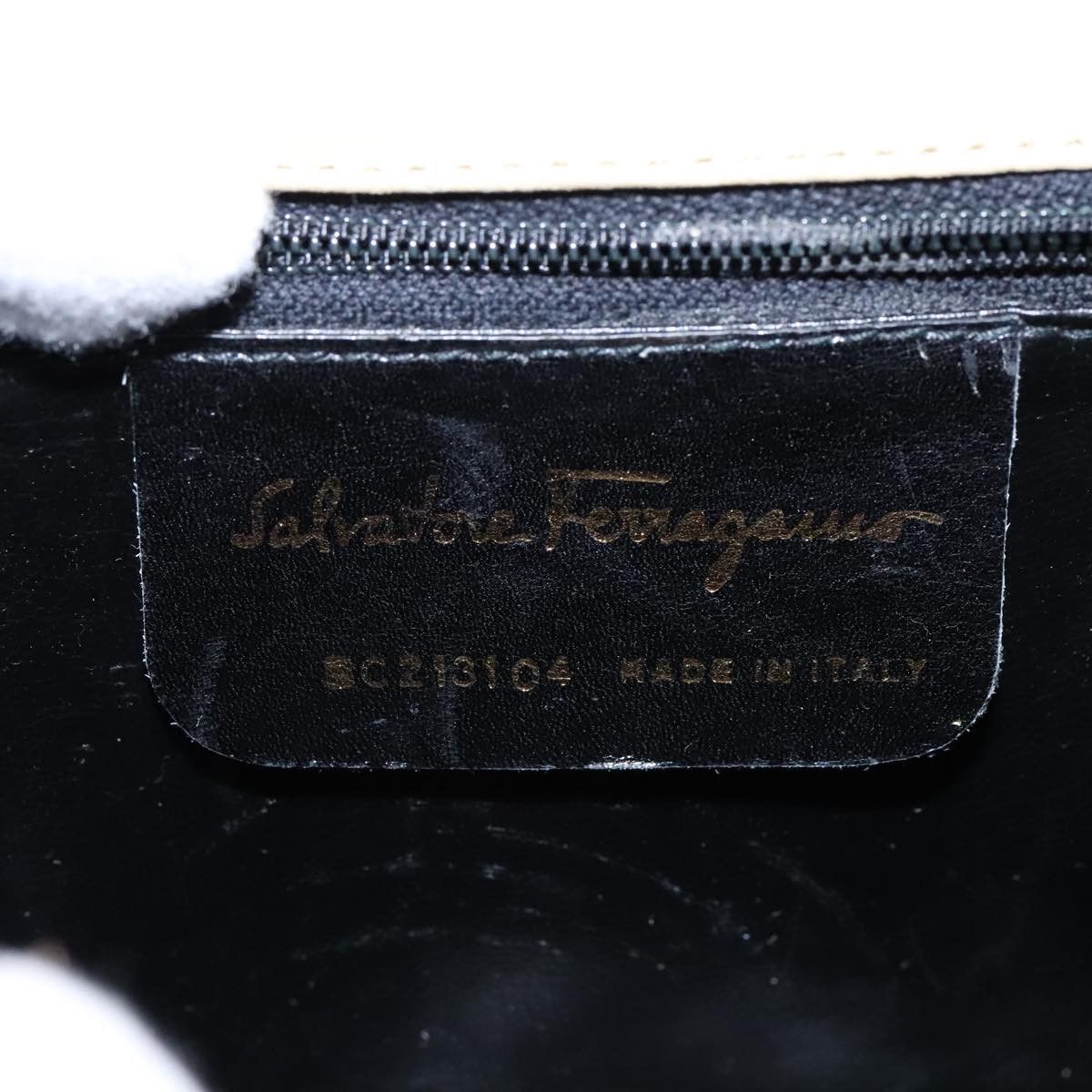 Salvatore Ferragamo Vara Beige Suede Handbag (Pre-Owned) Size ONE SIZE - 14 Thumbnail