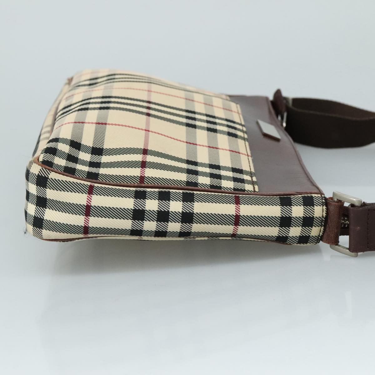Burberry Nova Check Beige Canvas Shoulder Bag (Pre-Owned) Size ONE SIZE - 3 Thumbnail
