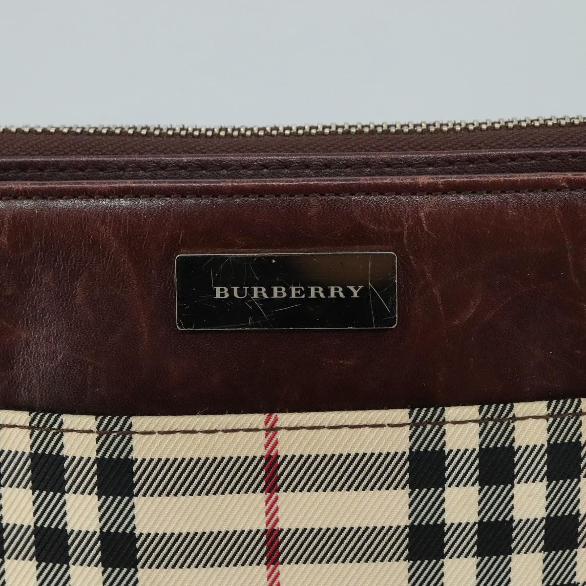 Burberry Nova Check Beige Canvas Shoulder Bag (Pre-Owned) Size ONE SIZE - 10 Thumbnail