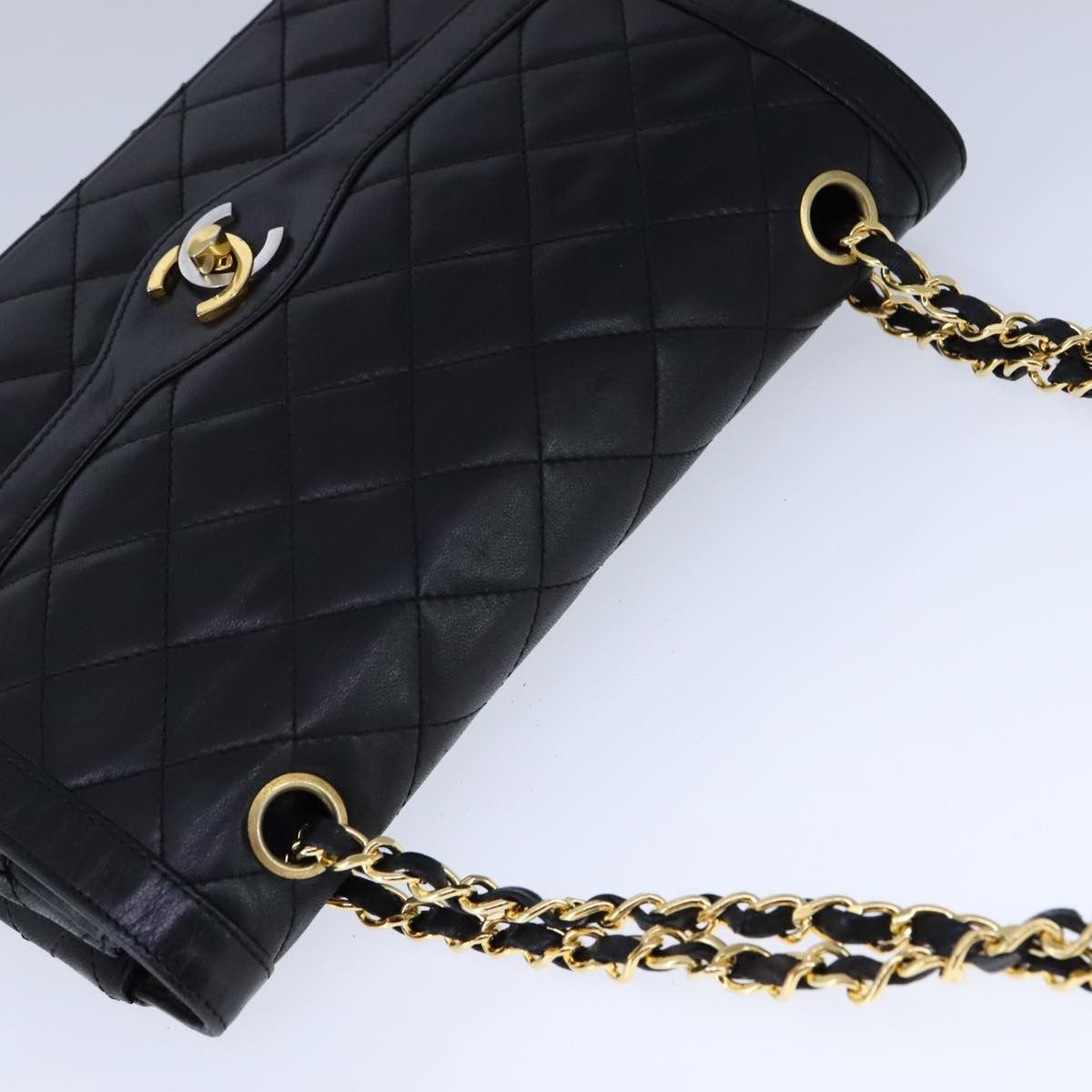 Chanel Double Flap Black Leather Shoulder Bag (Pre-Owned) Size ONE SIZE - 18 Thumbnail