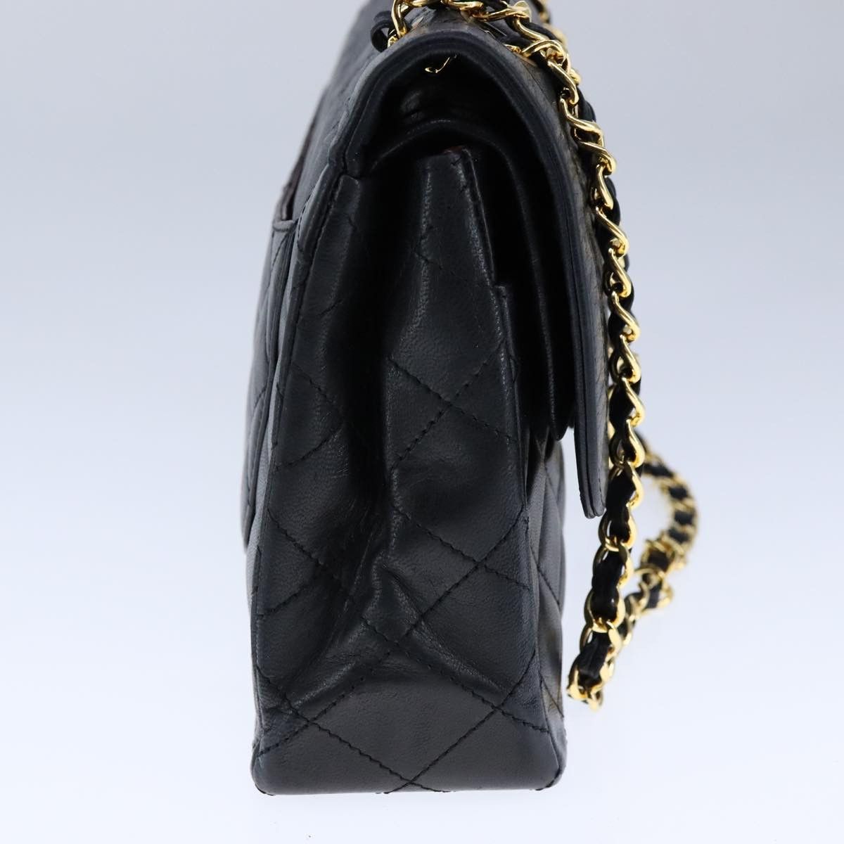 Chanel Double Flap Black Leather Shoulder Bag (Pre-Owned) Size ONE SIZE - 3 Thumbnail
