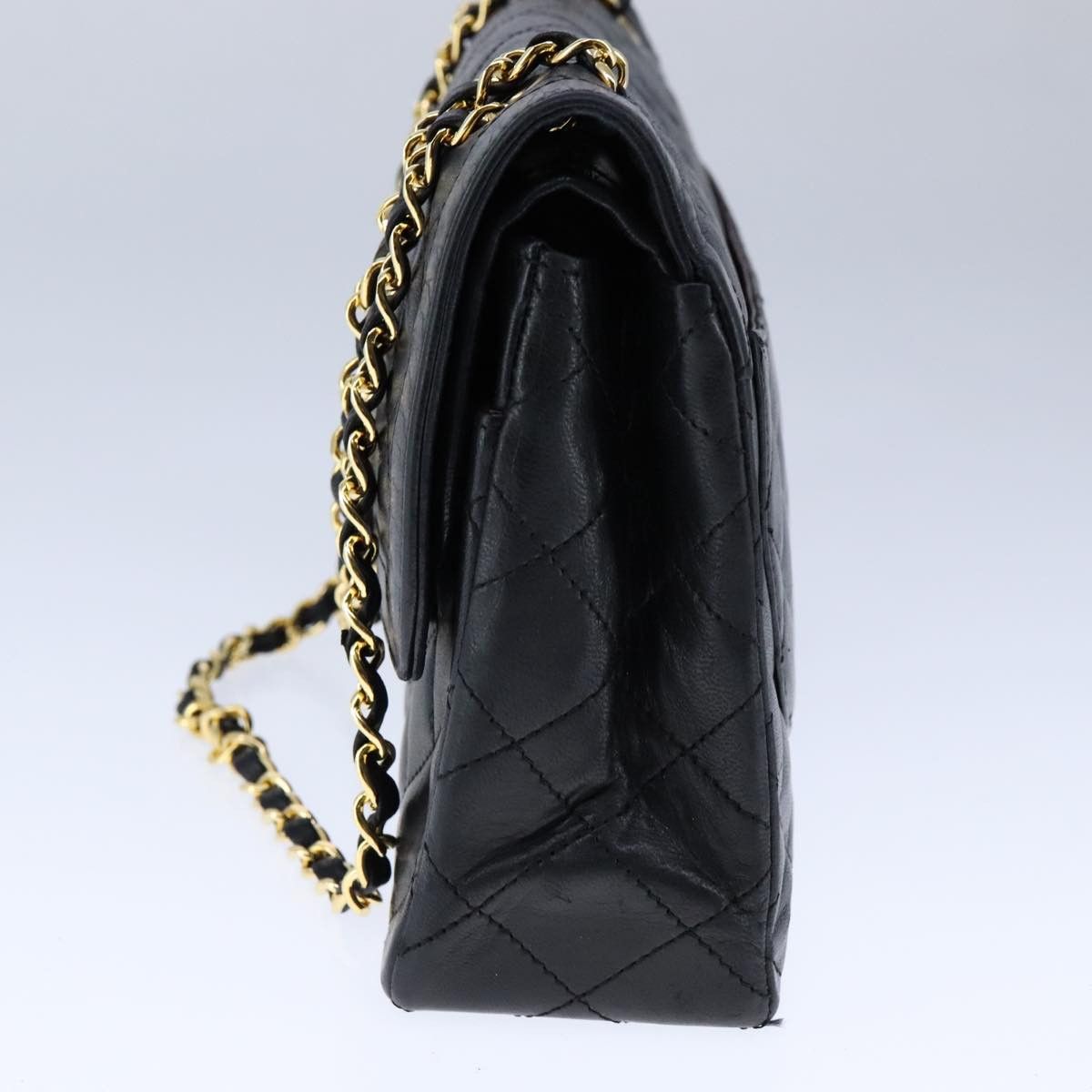 Chanel Double Flap Black Leather Shoulder Bag (Pre-Owned) Size ONE SIZE - 4 Thumbnail