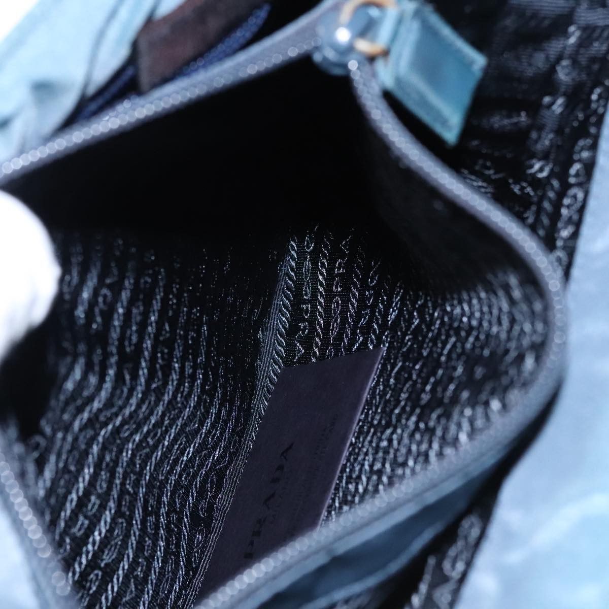 Prada Tessuto Navy Synthetic Handbag (Pre-Owned) Size ONE SIZE - 13 Thumbnail