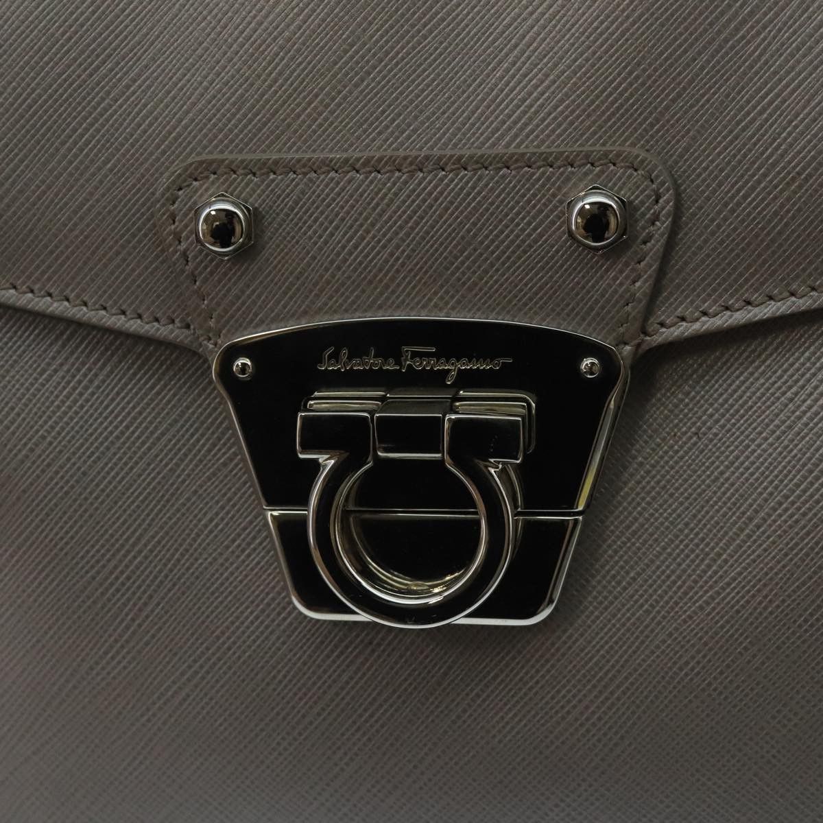 Salvatore Ferragamo Silver Leather Handbag (Pre-Owned) Size ONE SIZE - 11 Thumbnail