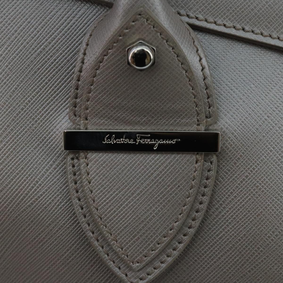 Salvatore Ferragamo Silver Leather Handbag (Pre-Owned) Size ONE SIZE - 12 Thumbnail
