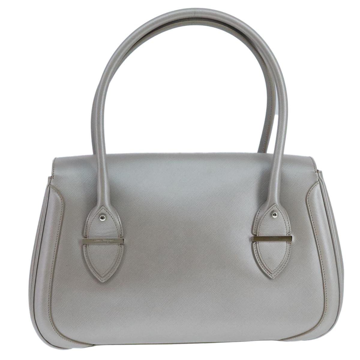 Salvatore Ferragamo Silver Leather Handbag (Pre-Owned) Size ONE SIZE - 2 Thumbnail
