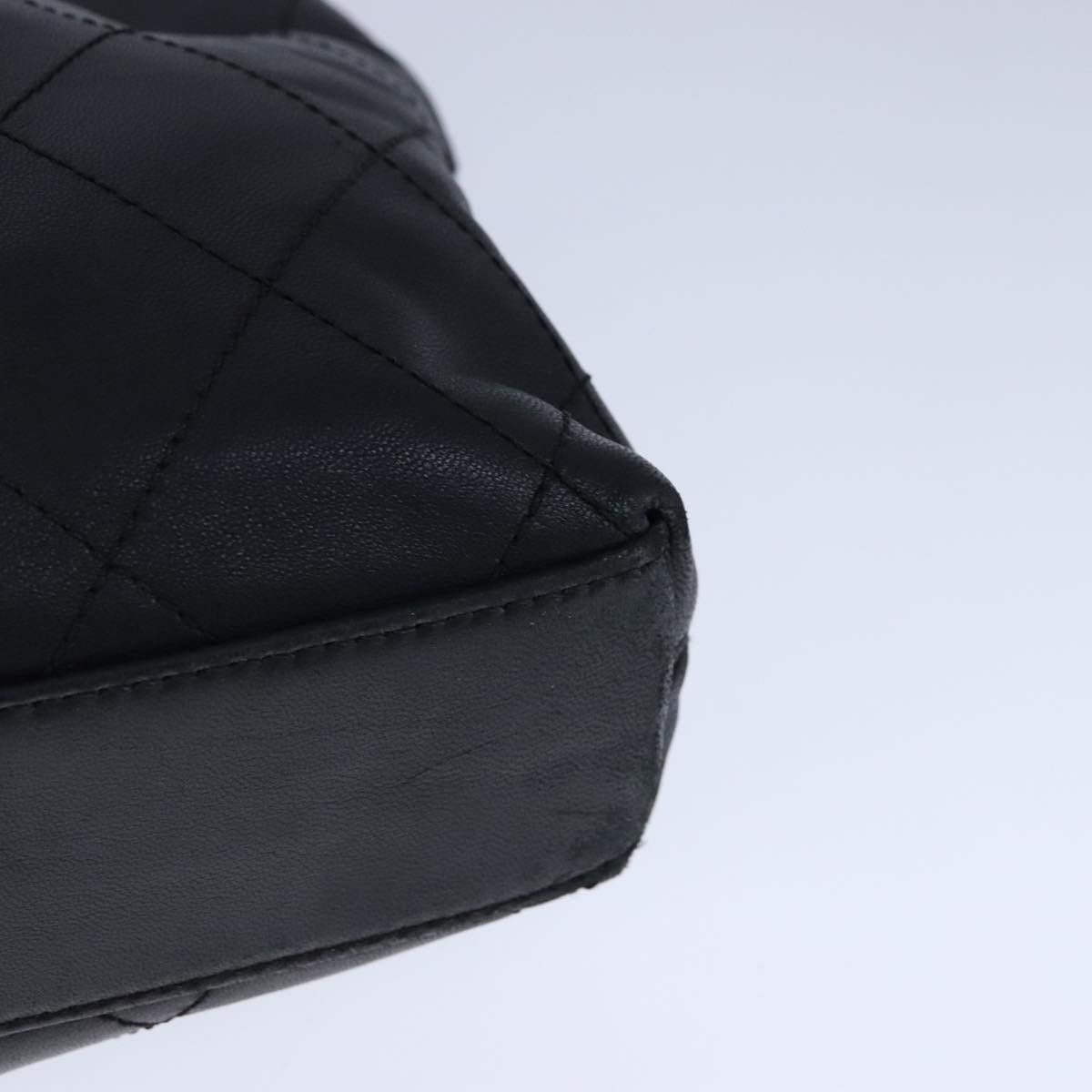 Chanel Vintage Black Leather Handbag (Pre-Owned) Size ONE SIZE - 12 Thumbnail