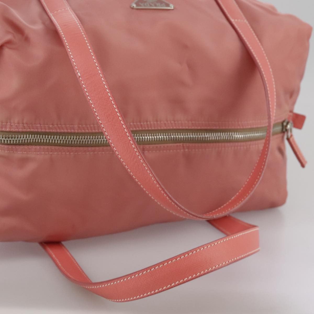 Prada Boston Pink Synthetic Handbag (Pre-Owned) Size ONE SIZE - 6 Thumbnail