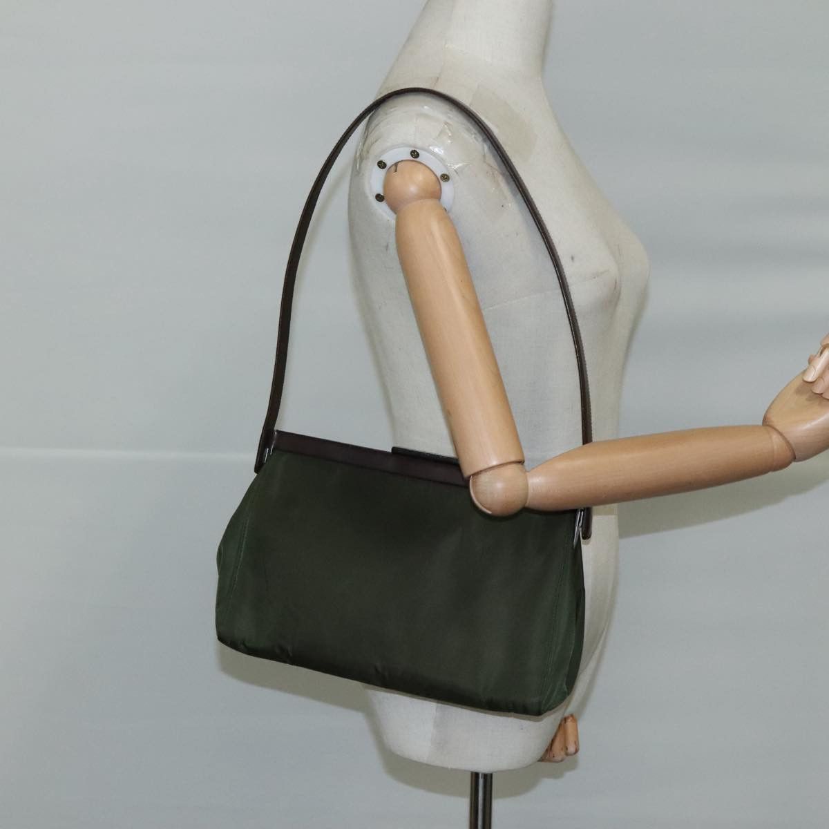 Prada Khaki Synthetic Shoulder Bag (Pre-Owned) Size ONE SIZE - 16 Thumbnail