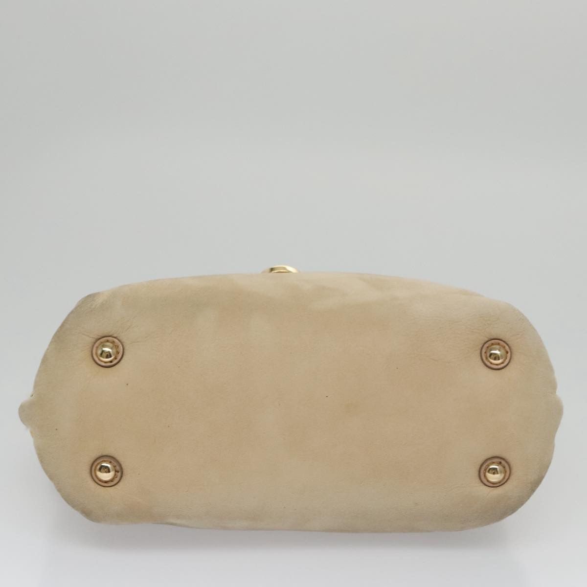 Salvatore Ferragamo Gancini Beige Suede Handbag (Pre-Owned) Size ONE SIZE - 8 Thumbnail