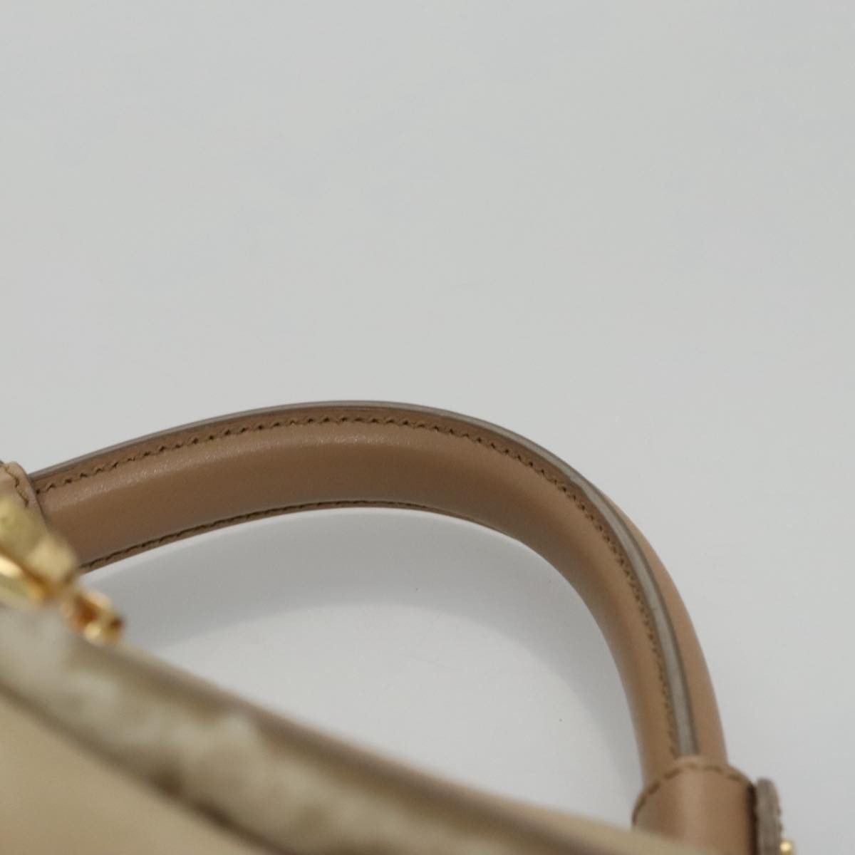 Salvatore Ferragamo Gancini Beige Suede Handbag (Pre-Owned) Size ONE SIZE - 7 Thumbnail