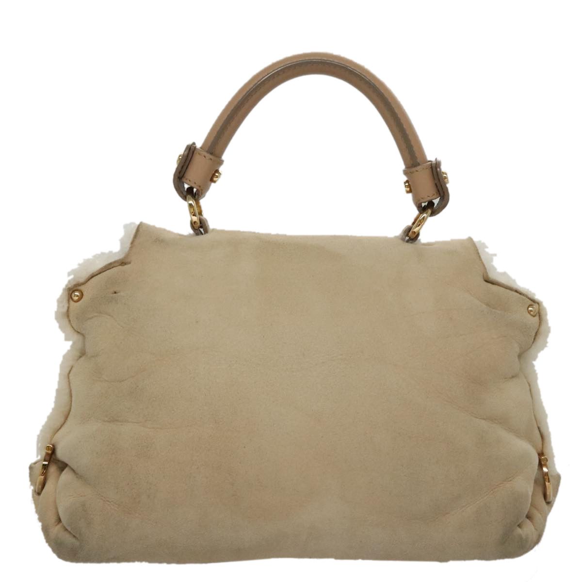 Salvatore Ferragamo Gancini Beige Suede Handbag (Pre-Owned) Size ONE SIZE - 2 Thumbnail