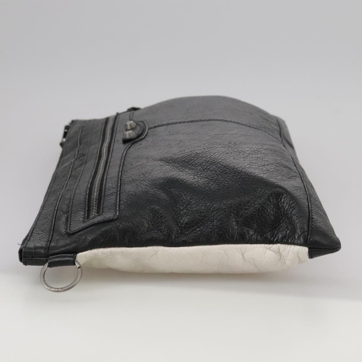 Balenciaga Clip Black Leather Clutch Bag (Pre-Owned) Size ONE SIZE - 3 Thumbnail