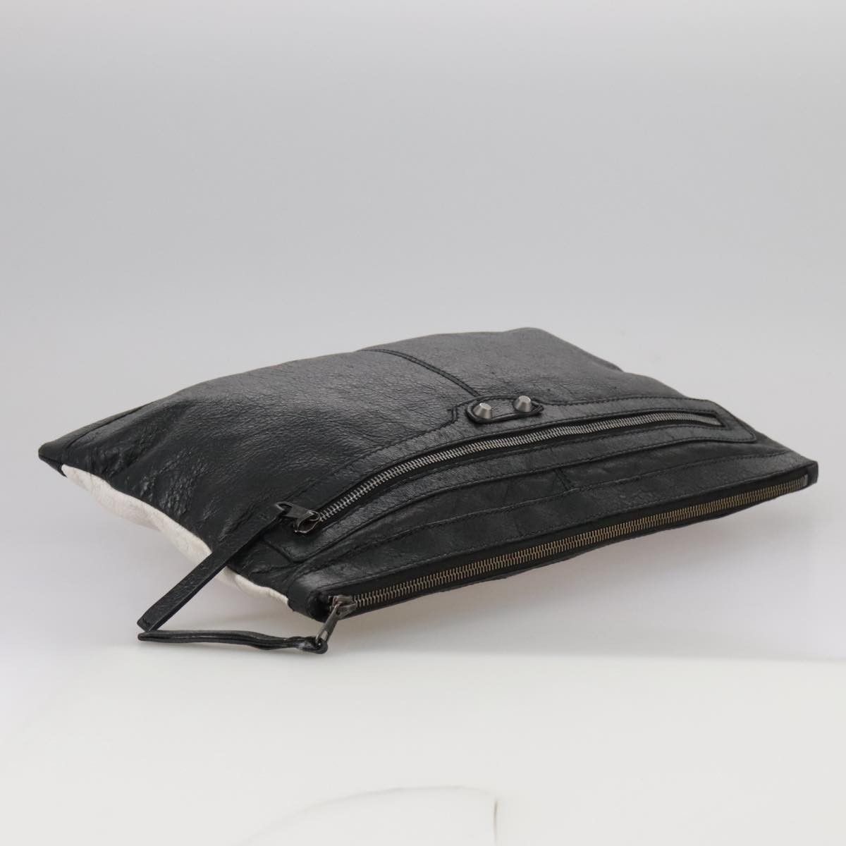 Balenciaga Clip Black Leather Clutch Bag (Pre-Owned) Size ONE SIZE - 5 Thumbnail