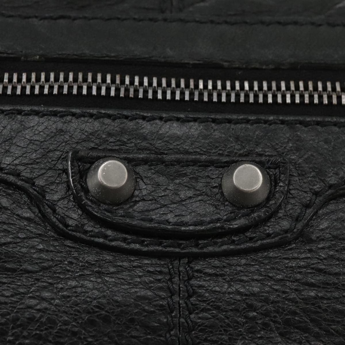 Balenciaga Clip Black Leather Clutch Bag (Pre-Owned) Size ONE SIZE - 12 Thumbnail