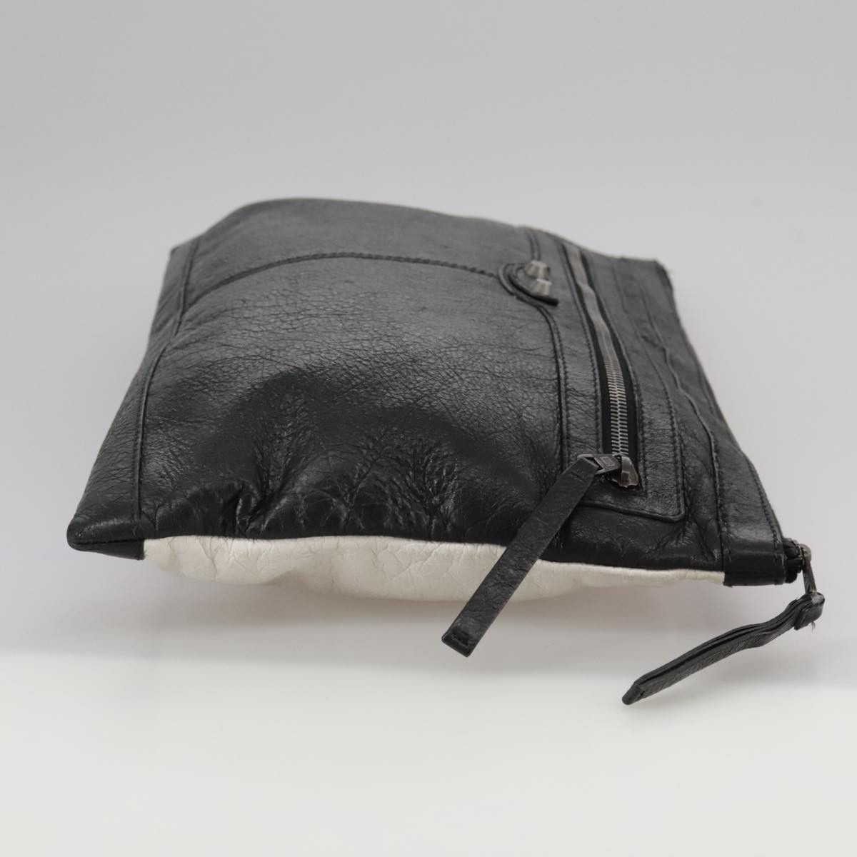 Balenciaga Clip Black Leather Clutch Bag (Pre-Owned) Size ONE SIZE - 4 Thumbnail