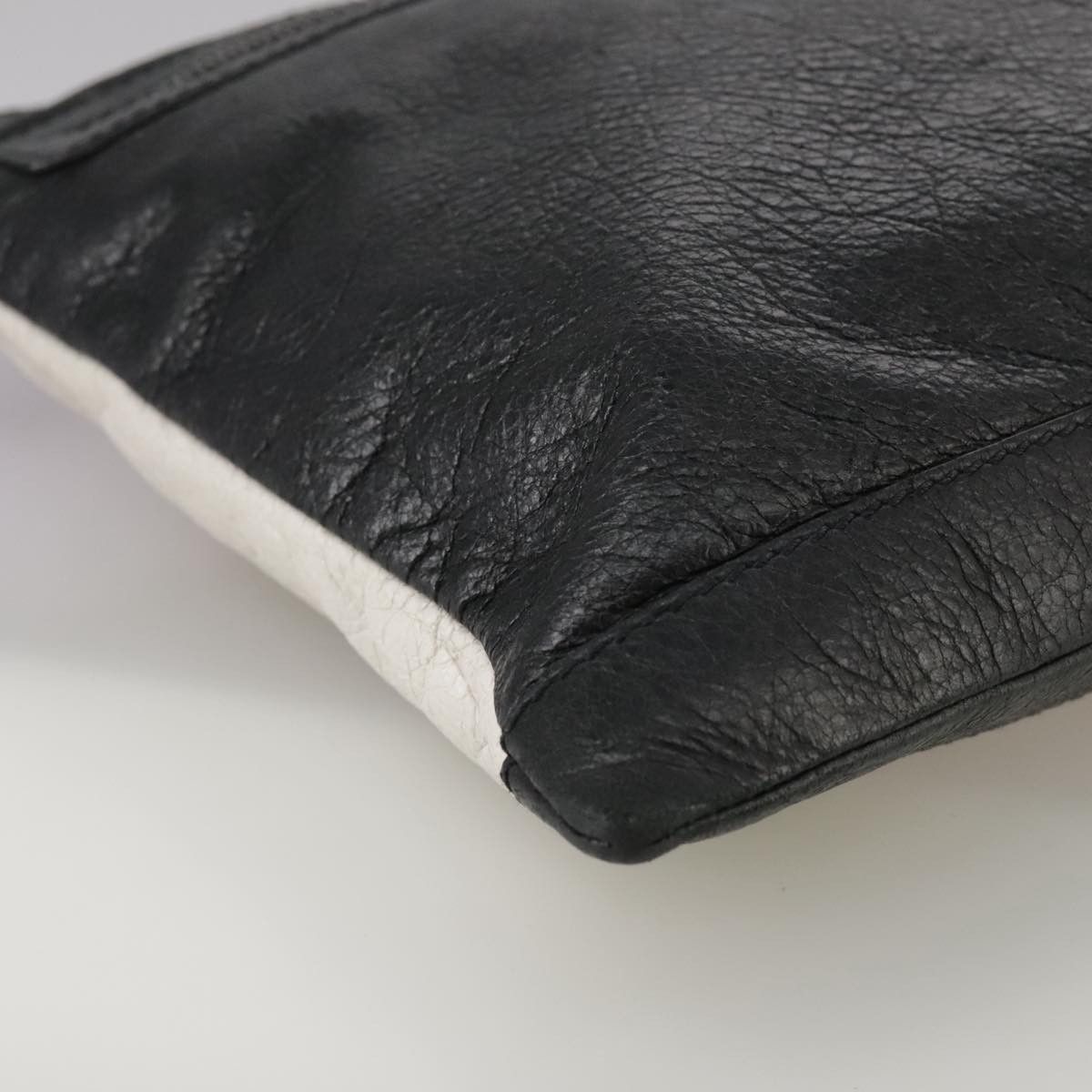 Balenciaga Clip Black Leather Clutch Bag (Pre-Owned) Size ONE SIZE - 7 Thumbnail