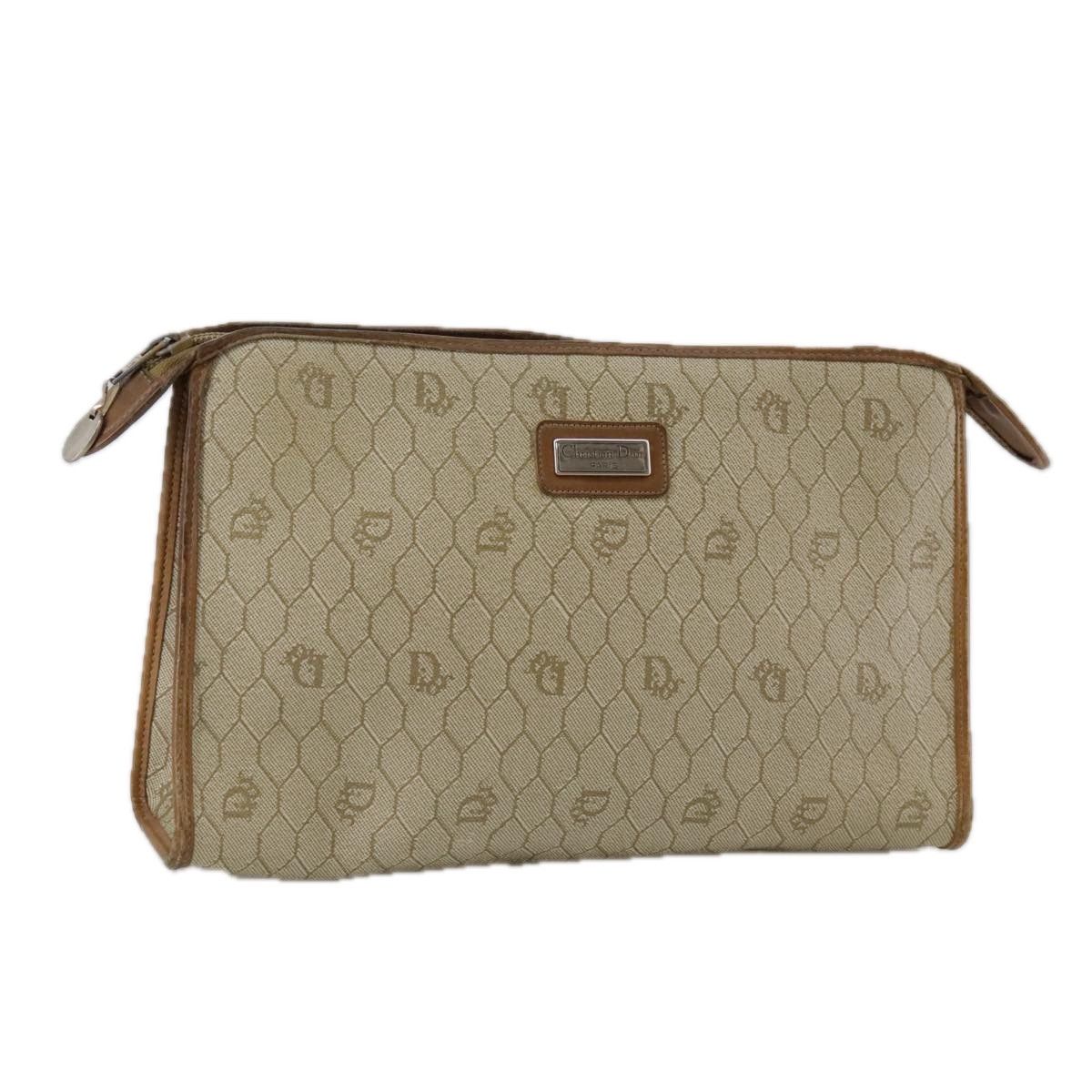 Dior Honeycomb Beige Canvas Clutch Bag (Pre-Owned) Size ONE SIZE - 13 Thumbnail