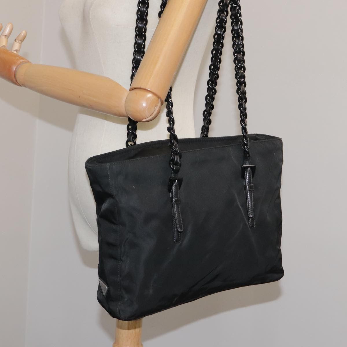 Prada Black Synthetic Shoulder Bag (Pre-Owned) Size ONE SIZE - 12 Thumbnail