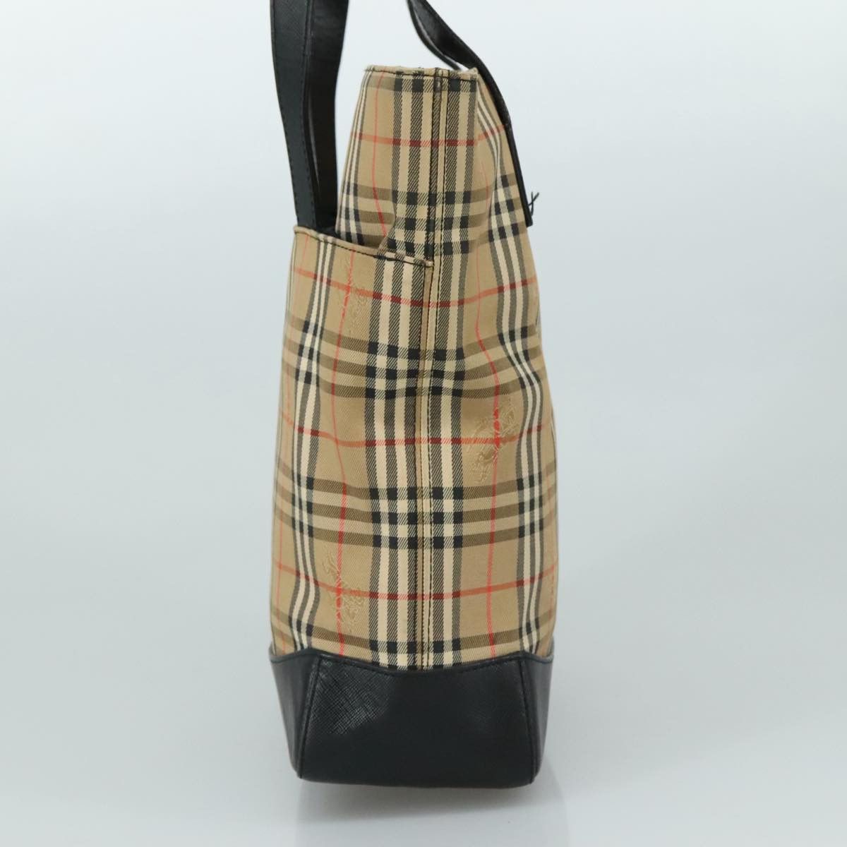 Burberry Nova Check Beige Canvas Tote Bag (Pre-Owned) Size ONE SIZE - 3 Thumbnail