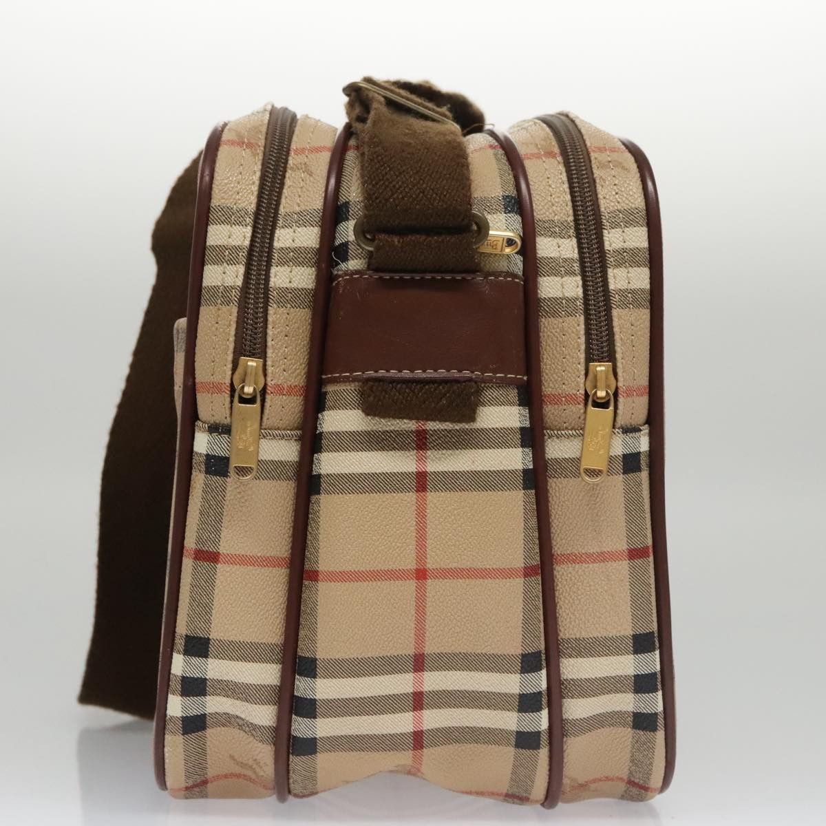Burberry Nova Check Beige Canvas Shoulder Bag (Pre-Owned) Size ONE SIZE - 3 Thumbnail