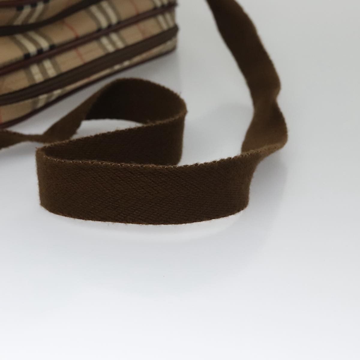 Burberry Nova Check Beige Canvas Shoulder Bag (Pre-Owned) Size ONE SIZE - 4 Thumbnail