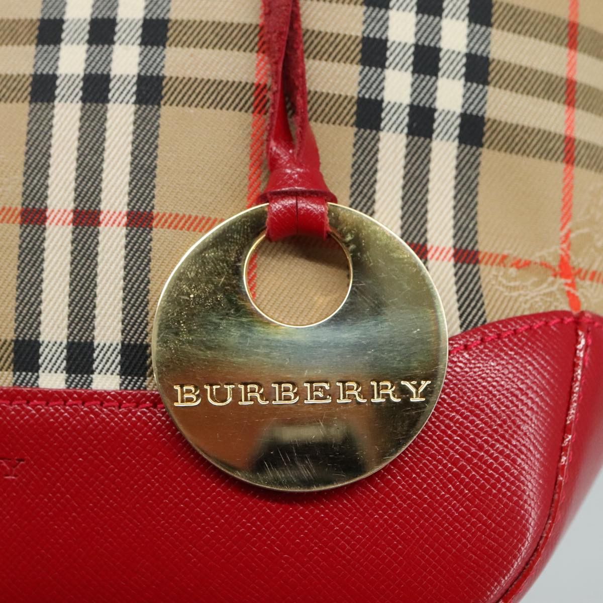 Burberry Nova Check Beige Canvas Handbag (Pre-Owned) Size ONE SIZE - 10 Thumbnail