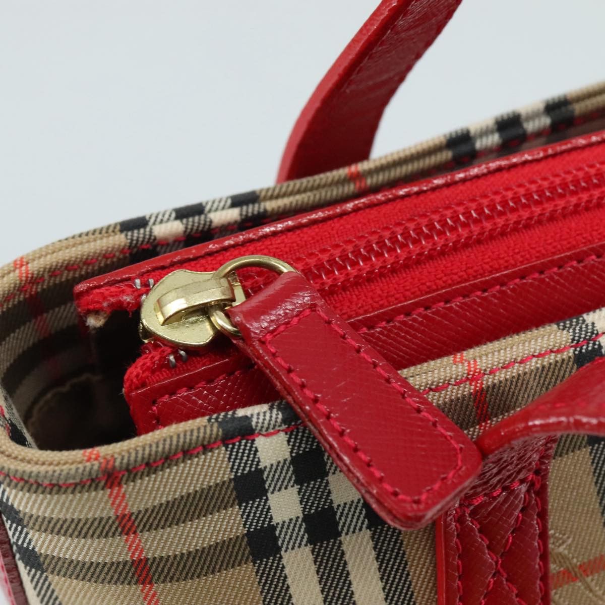 Burberry Nova Check Beige Canvas Handbag (Pre-Owned) Size ONE SIZE - 7 Thumbnail